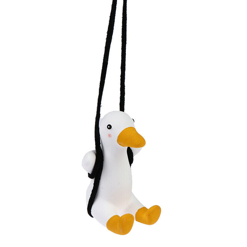 Cute Little Duck Car Pendant Decoration Duck Swing Auto Rearview Mirror PendFCA