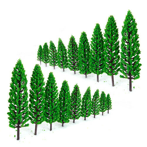 32Pcs Micro Landscape Trees Railroad Park Architecture SCENERY 1:50 Gauge