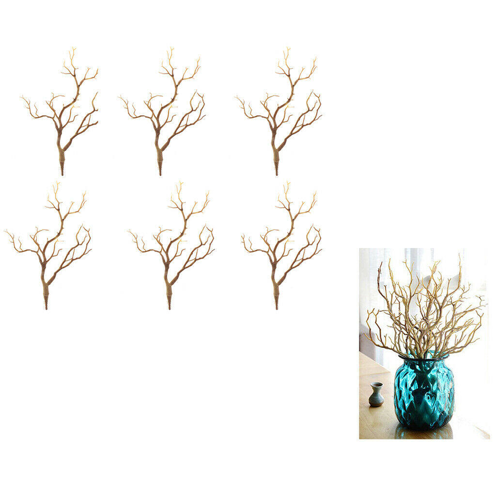 6pcs Artificial Branches Small Trees Twig Branch Table Decoration Coffee