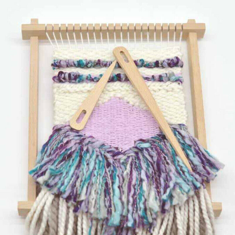 5PCs Wooden Weaving Tapestry Darning Knitting Sewing Needle Big Eye Yarn Too XC