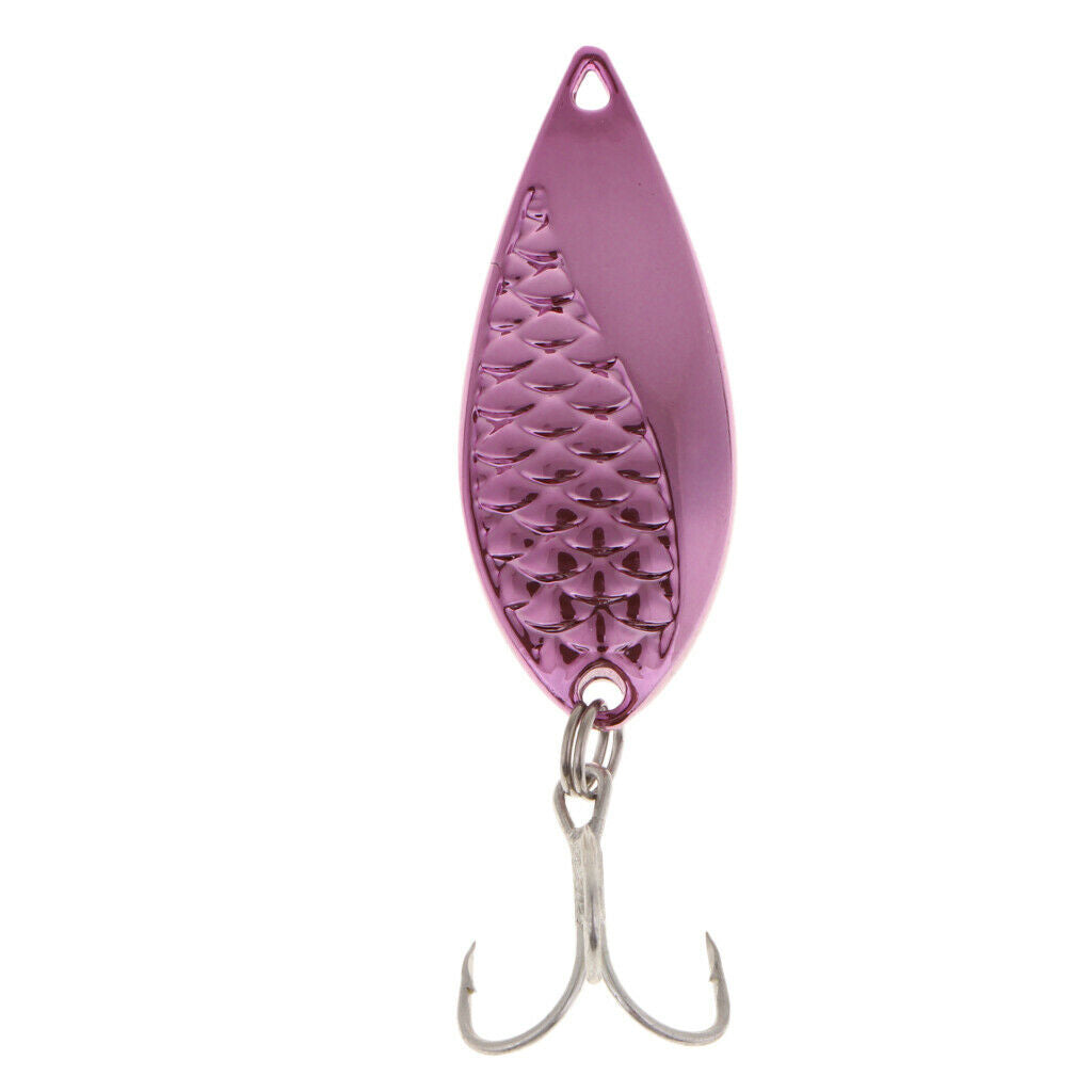 Casting Spoon Fishing Lure Sequins Baits for Trout Bass Walleye Salmon Pink