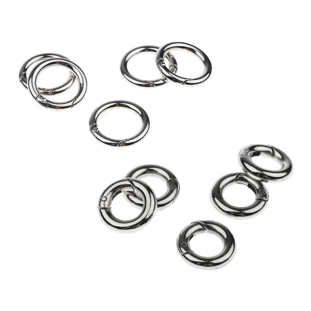 10pieces Round Snap Open Hook Buckle  Key Chain Carabiner Accessories