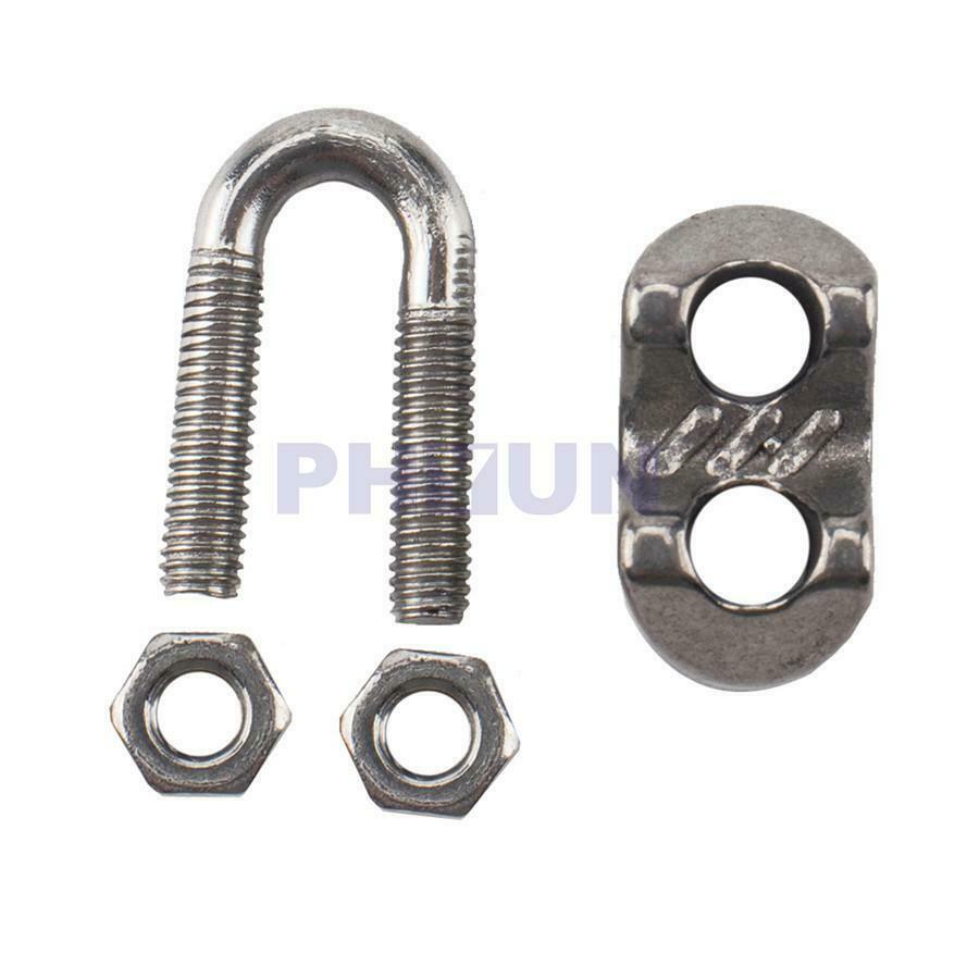 40Ã— Universal M3 Stainless Steel Wire Rope Cable Clip Clamp Corrosion Resistant