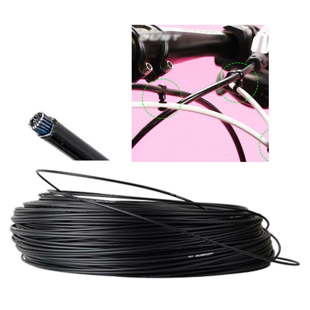 Universal Bike Cable Housing Outer Casing 16ft Hose 5mm Dia. Wire Wrap Hose