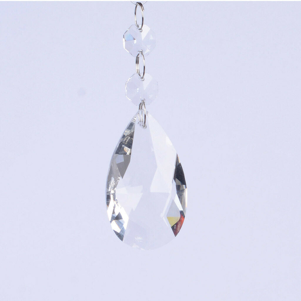 10 in 1 Chandelier Prism   Beads Chain Clear Glass Crystal Beads