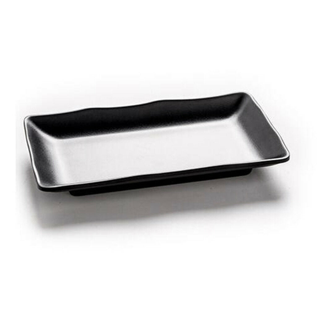 Hotel Serving Tray Japanese Style Glass Cake Sushi Melamine F 21x13x2.5cm