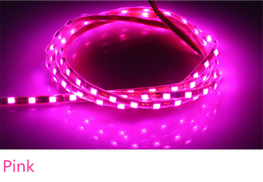 4Pcs 90cm+135cm Pink Purple LED Strips Under Car Underglow Underbody Neon Light