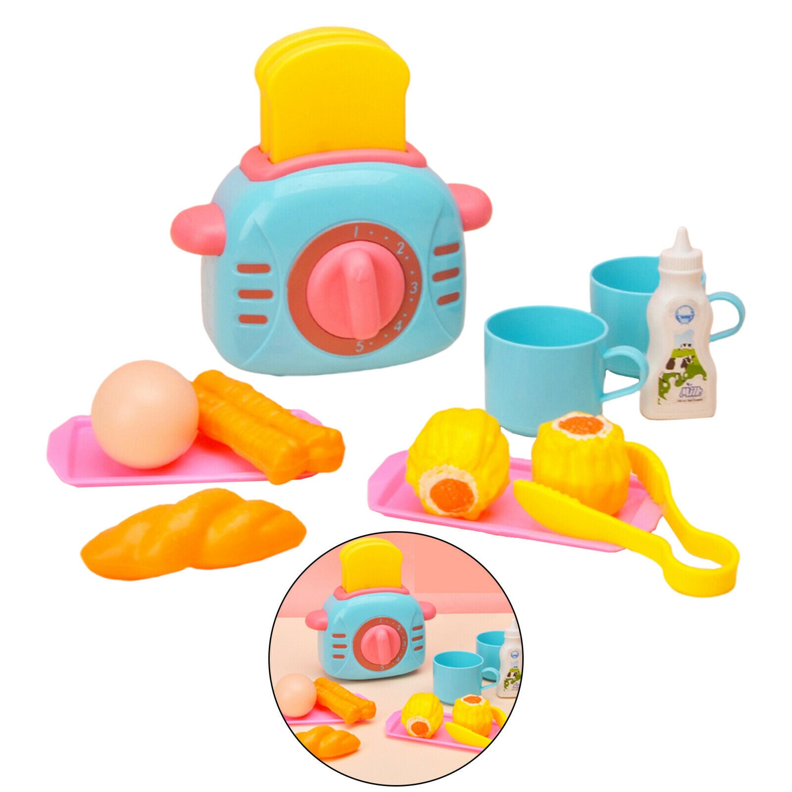 Kids Game Colorful Toaster Bread Maker Learning Toys for Children Sets