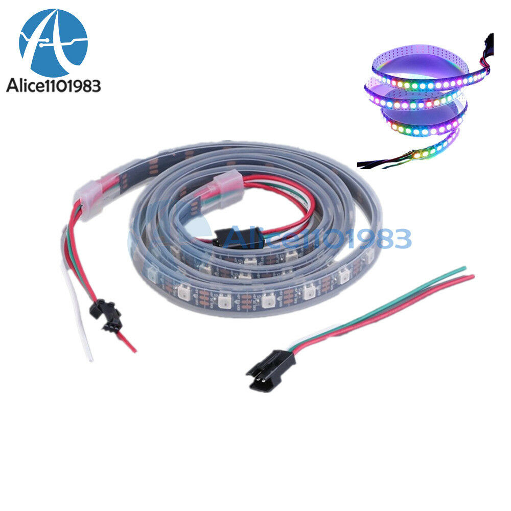 5V WS2812B 5050 RGB LED Strip 1M 60 Leds 60LED Individual Addressable Black PCB