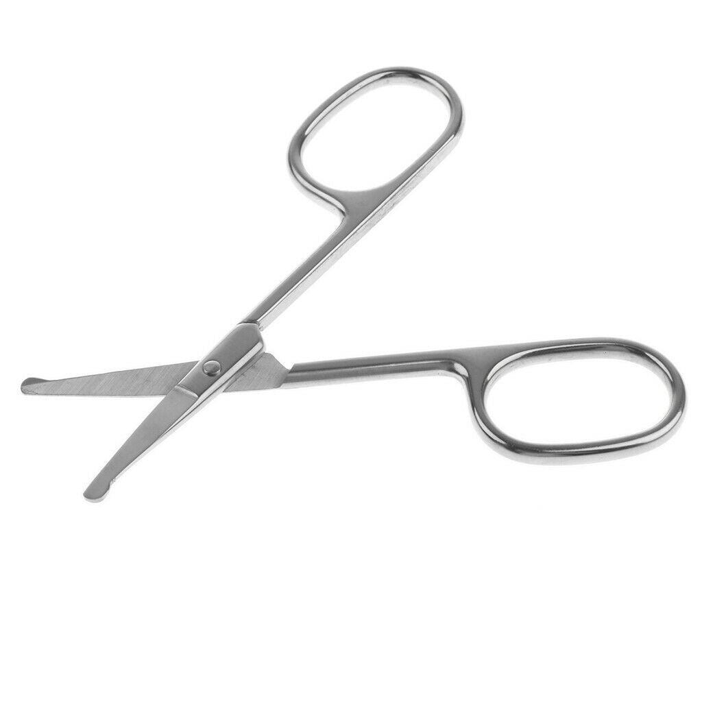 Safety Eyebrows Nose Ear Facial Hair Scissors Stainless Steel Trimmer Clippers