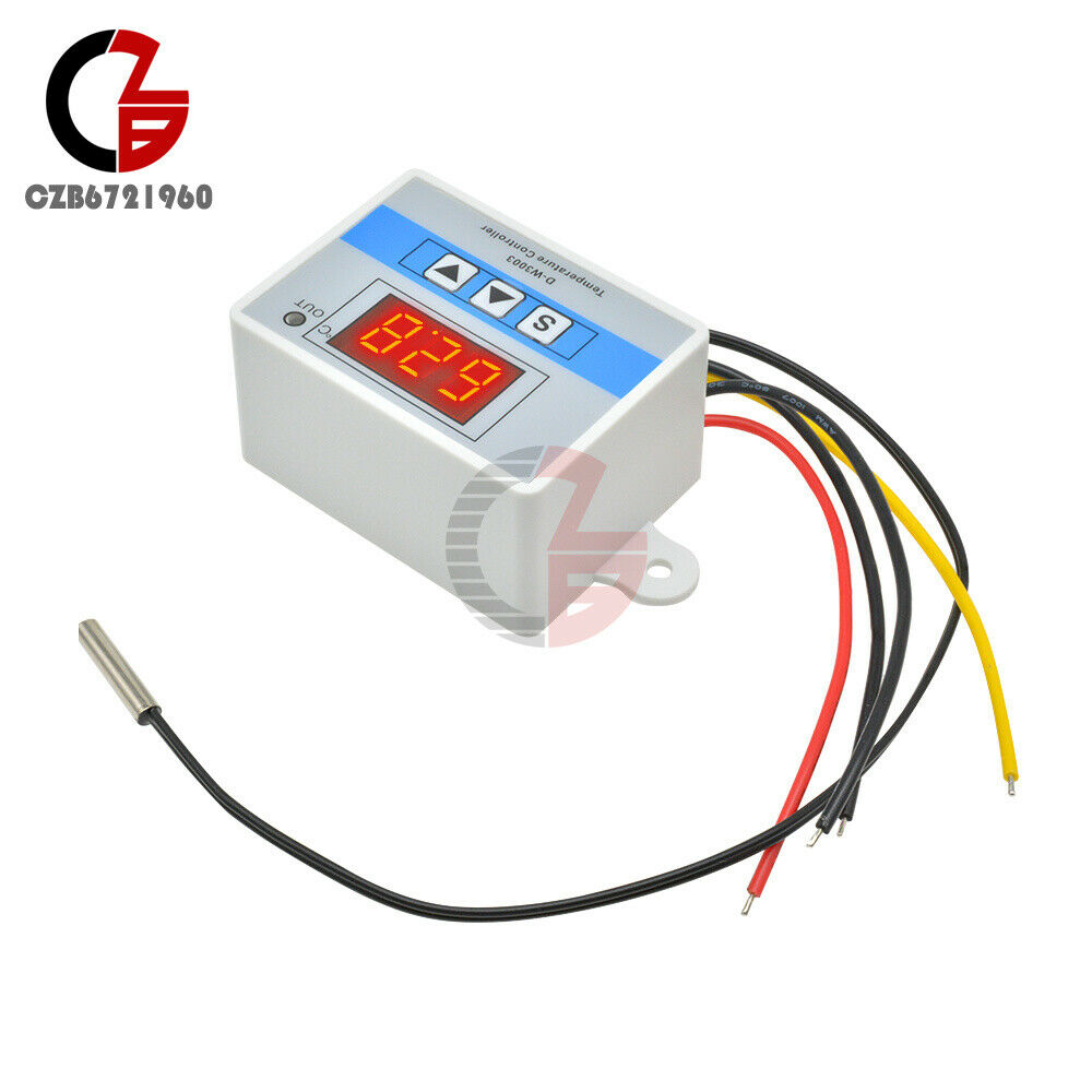 W3003 DC12V Digital LED Intelligent Temperature Controller Thermostat NTC Sensor