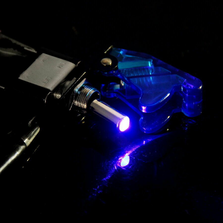 12V On/Off Blue LED Light CAR Power Engine Switch Ignition Button Starter Push