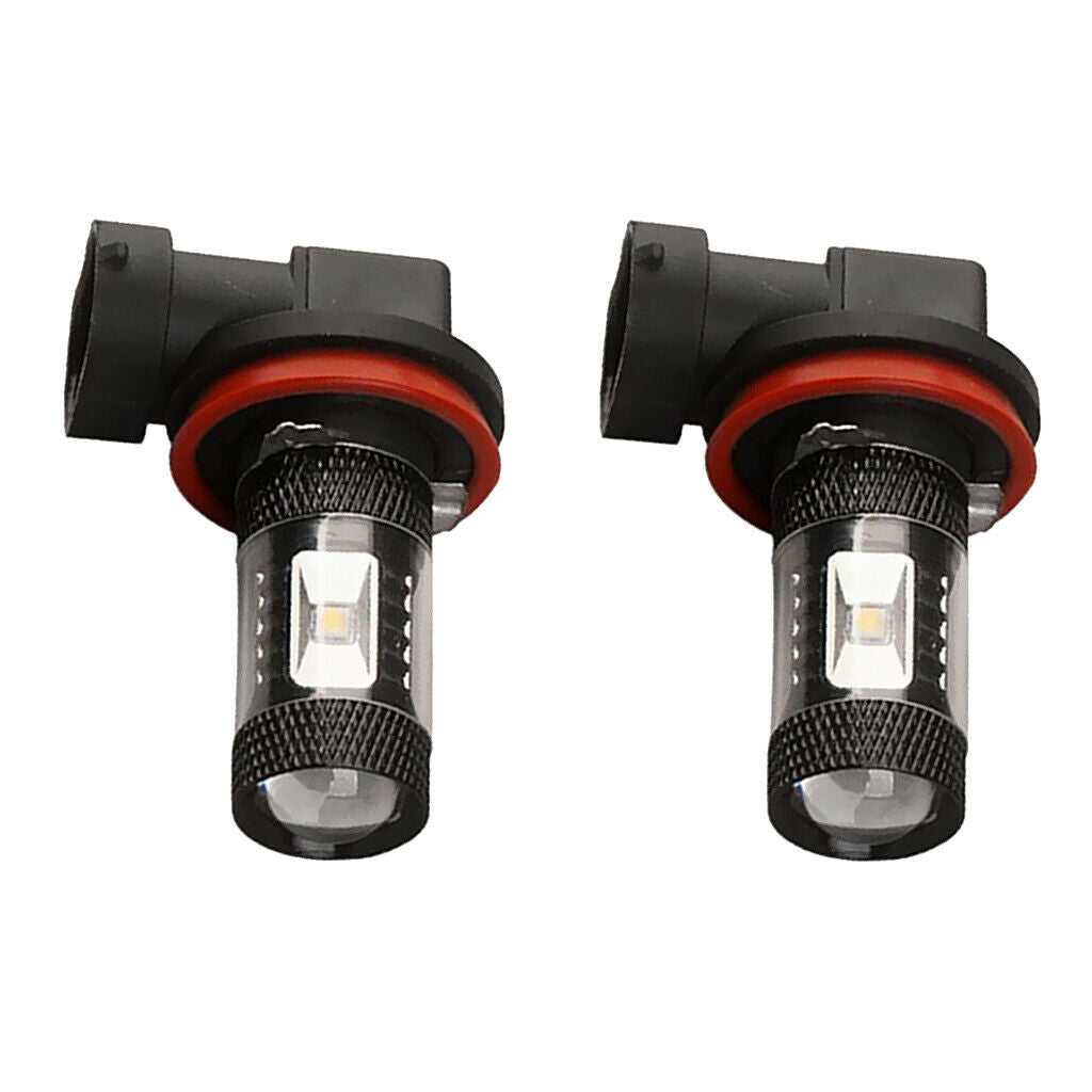 2 Pieces DC12V-24V H11 2828 Car Fog Driving DRL Light Bulbs 7000K Cool White
