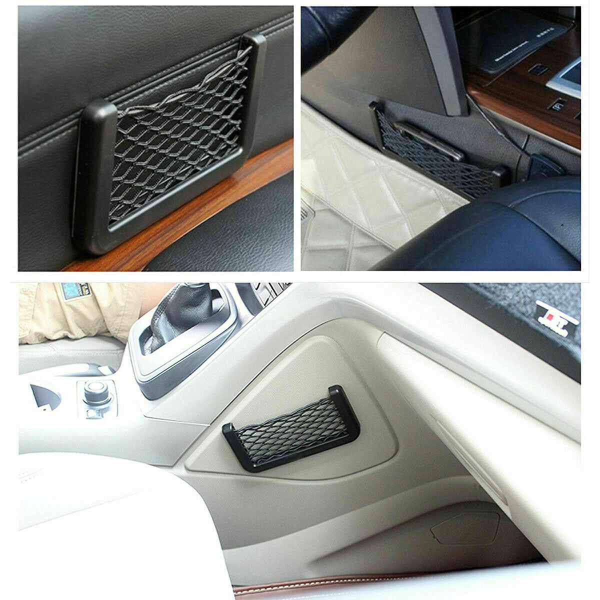 Car Storage Net String Pouch Bag Phone Holder Pocket Organizer Universal