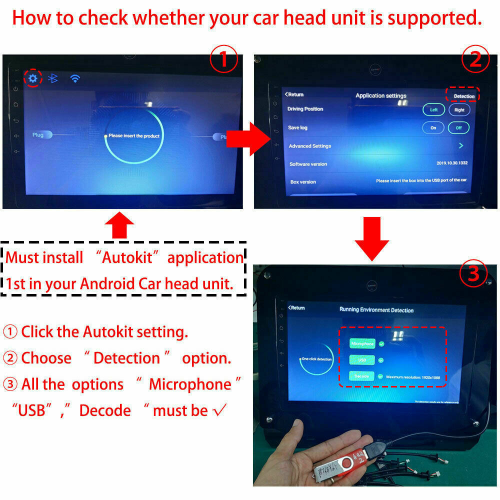 Wireless Carlinkit USB CarPlay Dongle Adapter For Android Navigation Player