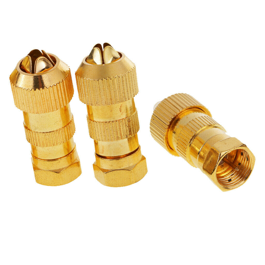 5x F Type Coaxial TV Aerial  Coax Male Plug Connector Plug For RG6 RG59