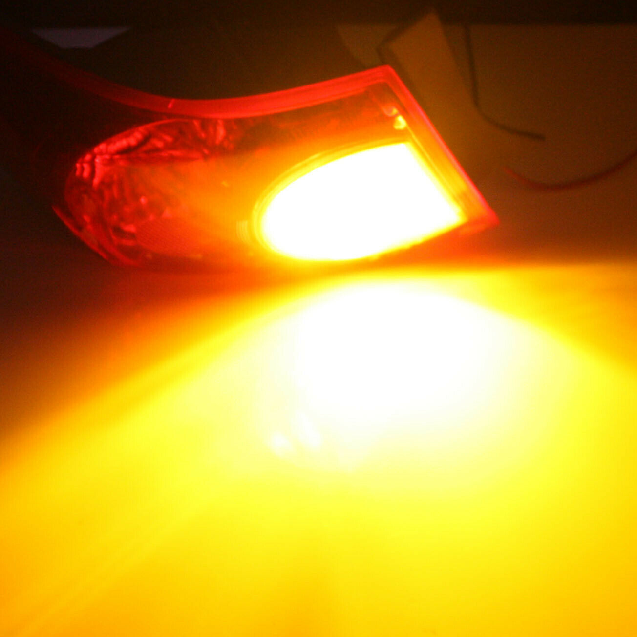 2* Super Bright yellow amber 144SMD 1156 BAU15S PY21W LED turn signal tail Light