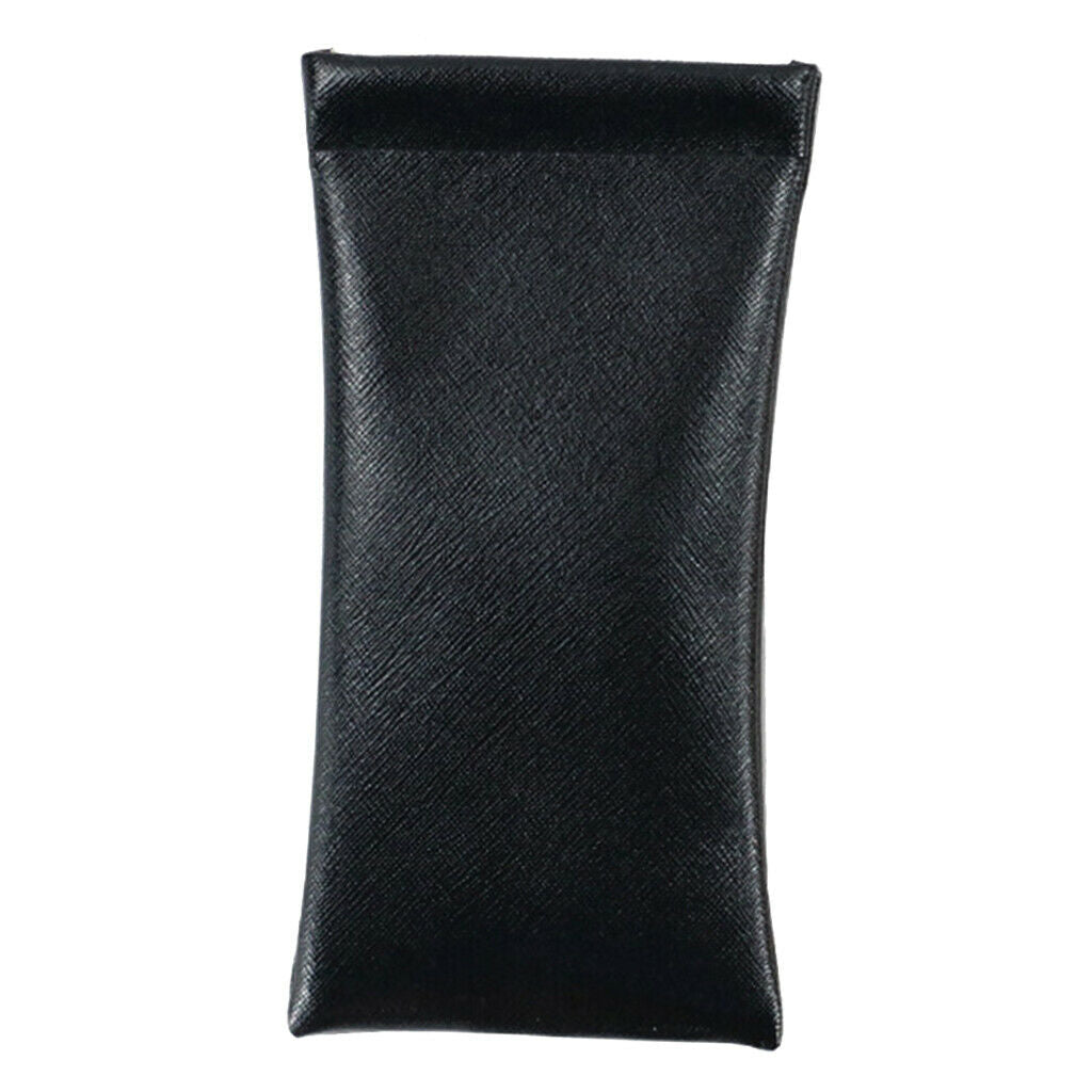 Squeeze Top Leather Sunglasses Pouch Slip in Reading Glasses Goggles Holder