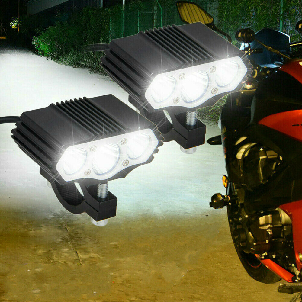 2X 30W T6 LED Motorcycle Offroad Motor Headlight Fog Light Spot Lamp