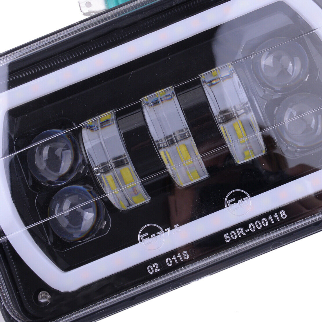 4X6" Square LED Headlight DRL Sealed High Low Beam Fit for Jeep Cherokee Truck