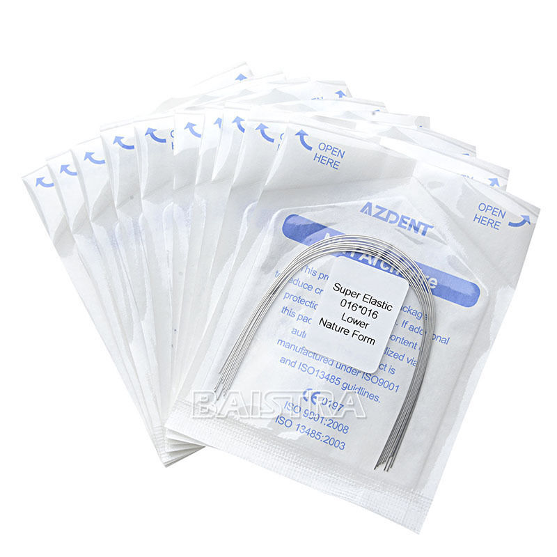 50 X Dental Orthodontic Super Elastic Niti Natural Rectangular Wires 16*16 Lower