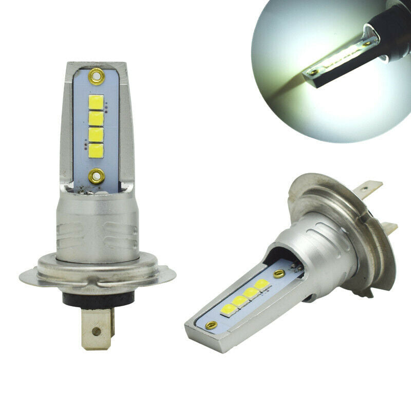 2pcs 6000K 55W H7 White LED Bulb Canbus Car SUV Headlight Fog Light Lamp 15000LM
