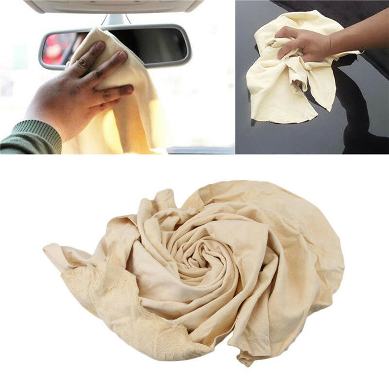 Natural Chamois Leather Car Cleaning Cloths Washing Suede Absorbent Towel Ne Rf