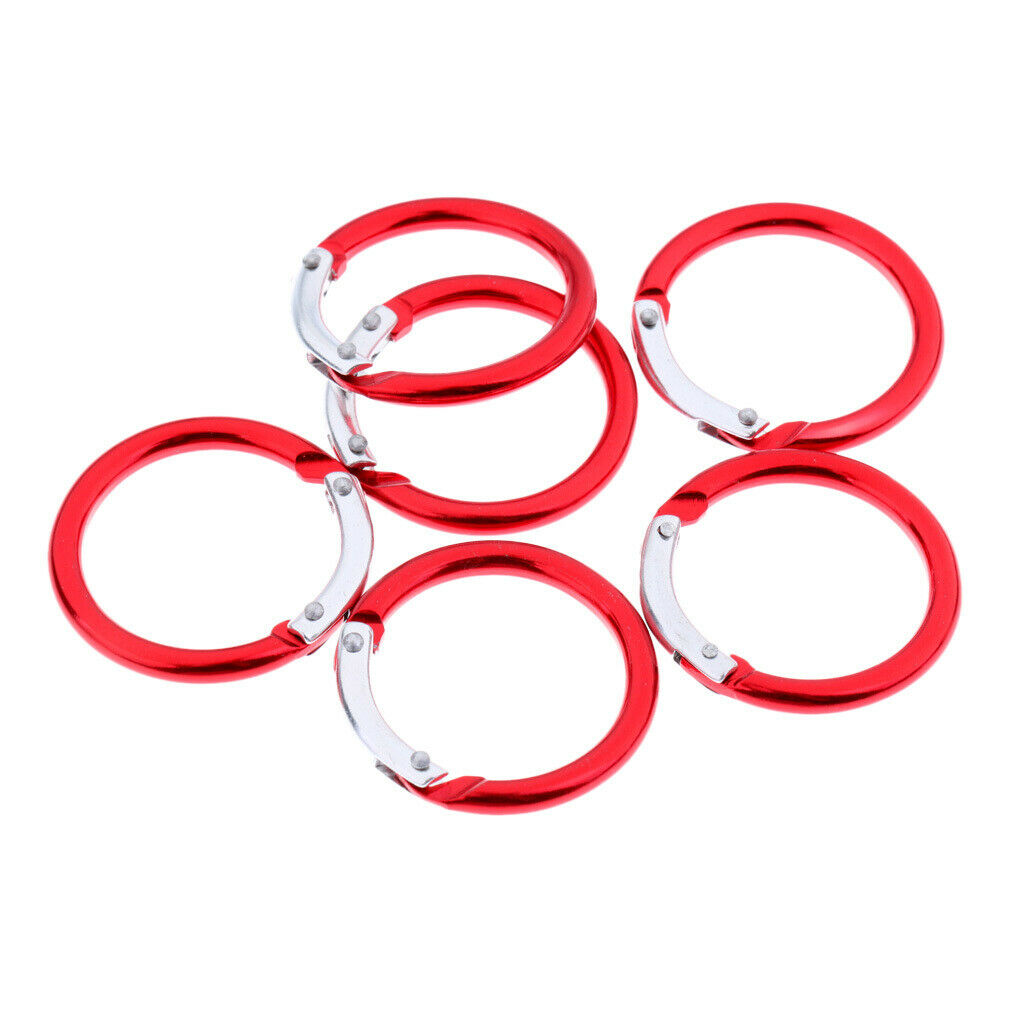 6pcs Red Carabiner Spring Snap Clip   Buckle for Bags Purses Keychain