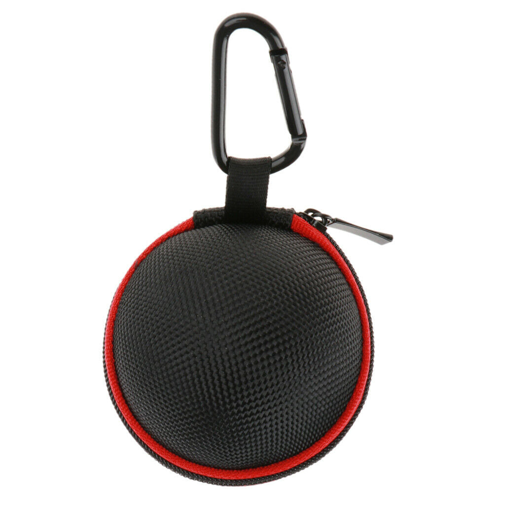 2 Pieces Durable EVA Portable Clip-on Cue Ball Case Hard Attaching Black