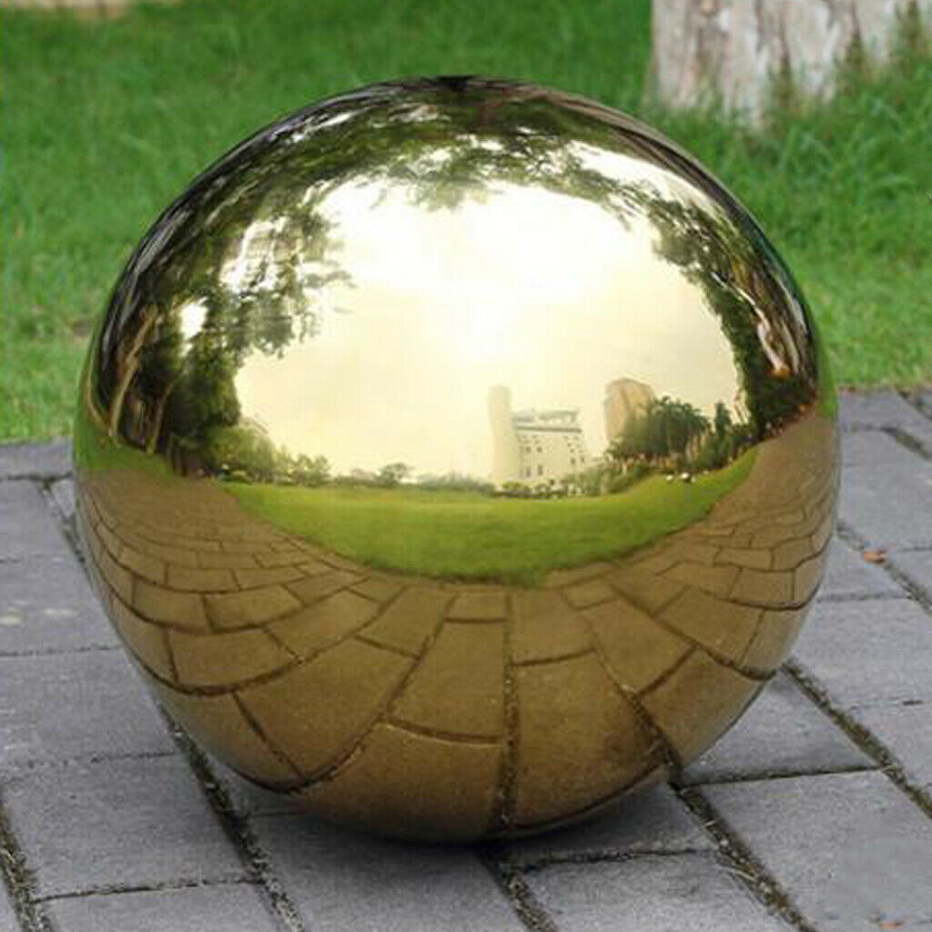 Lightweight Stainless Steel Reflective Hollow Ball Garden Ornament 100mm