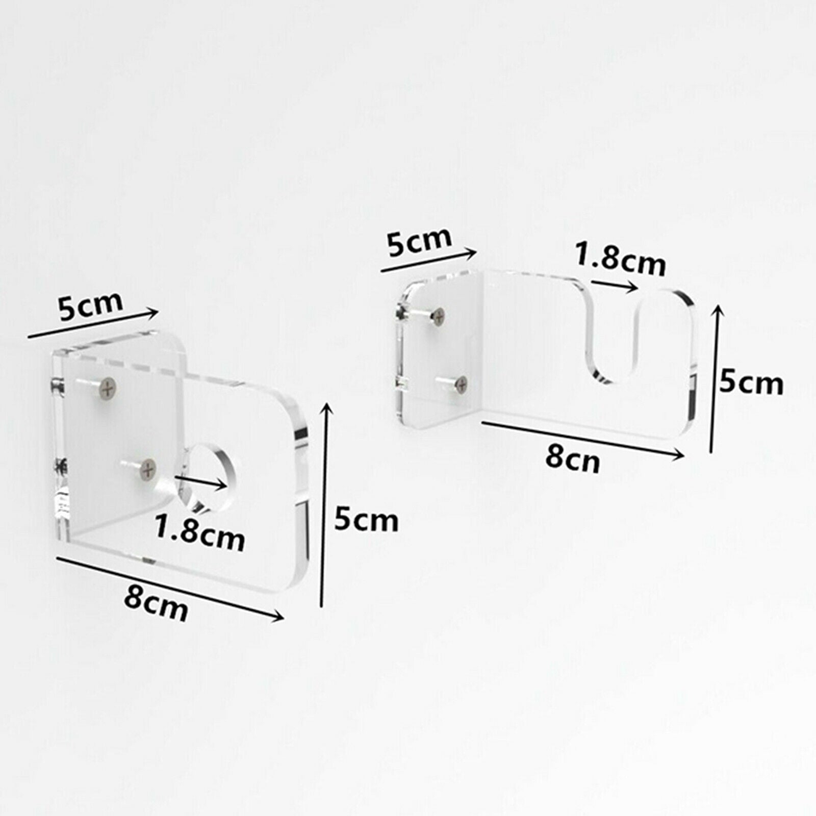2-Pack Acrylic Guitar Hanger Wall Hook Holder Stand for Electric Acoustic Guitar