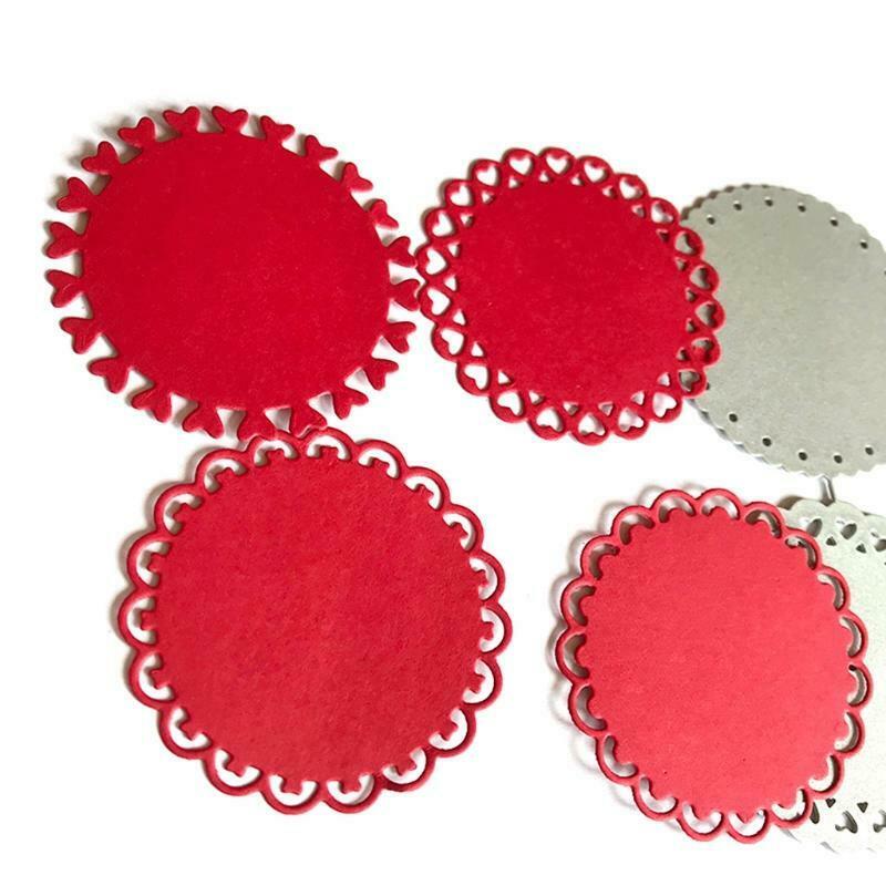 Love Lace Disc 4 Piece Carbon Steel Cutting Dies DIY Scrapbooking Photo Album