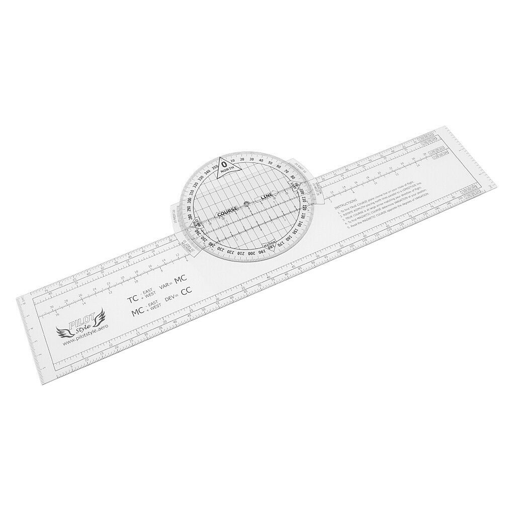 13.2 x 2.4 Inch Plastic Ultimate Rotating Navigation Plotter for  Training