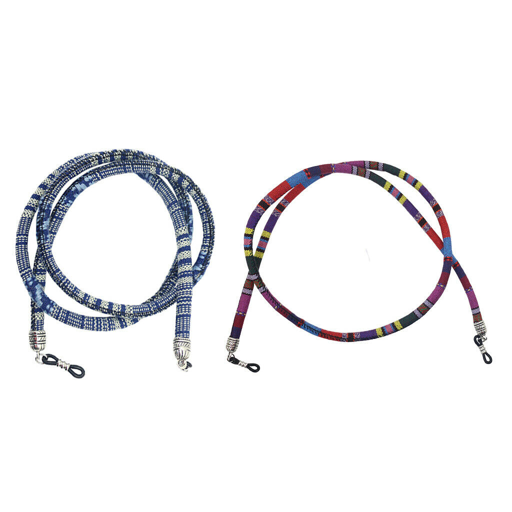 2x Boho Cotton Eyeglass Strap Rope Retainer Ethnic Spectacle Lanyard 28''