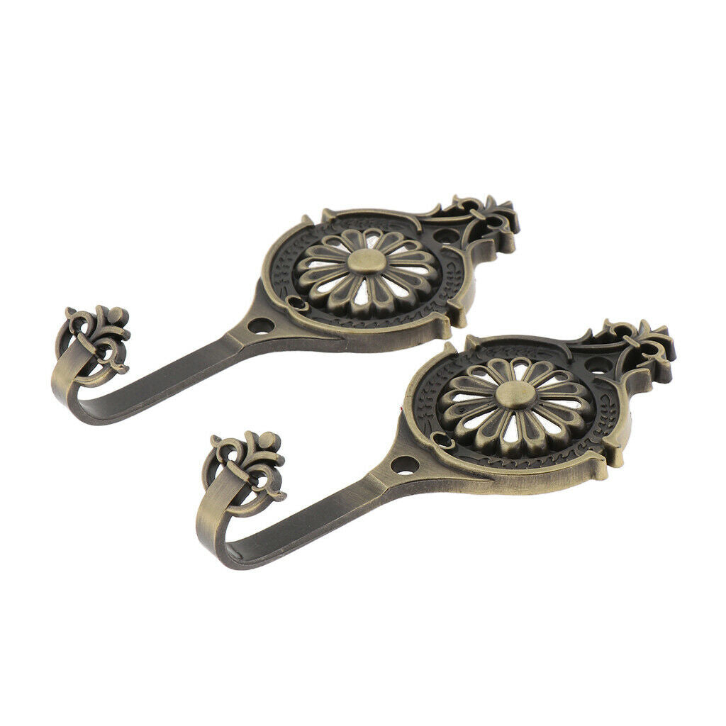 Curtain Tie Back Hooks Zinc Alloy Drapery Curtain Tieback Hooks Bronze