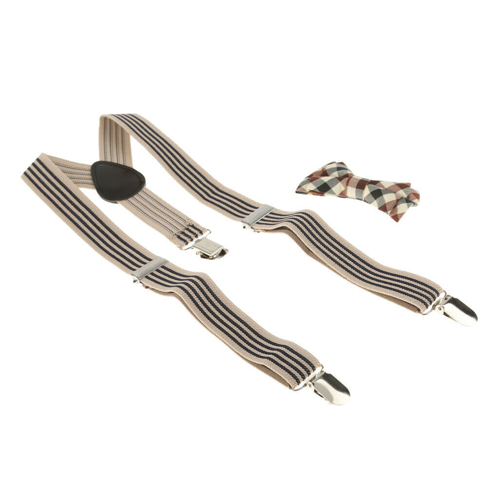 Child Elastic Suspenders Strap Necktie Clothes Accessories Decor Supply