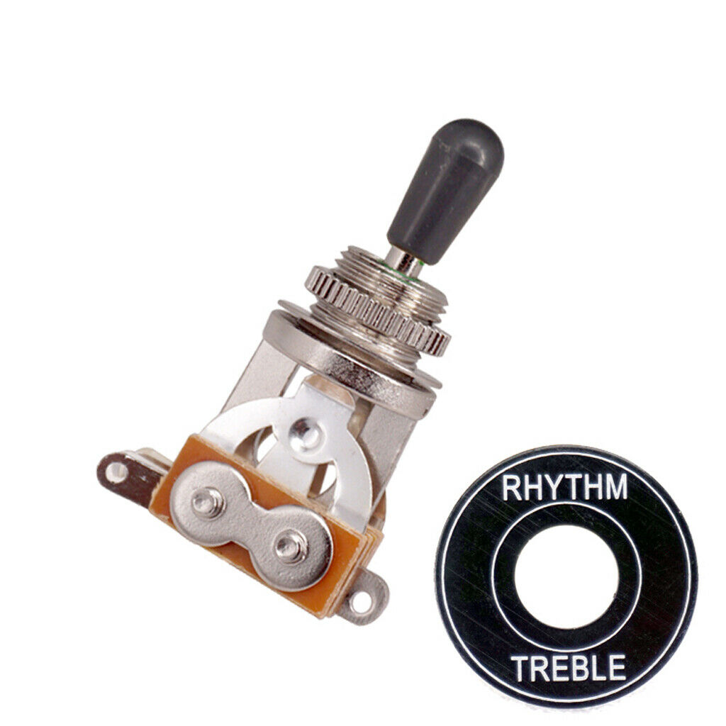 2 x Brass Knob Guitar Switch 3 Channel Toggle Guitar Switch Black