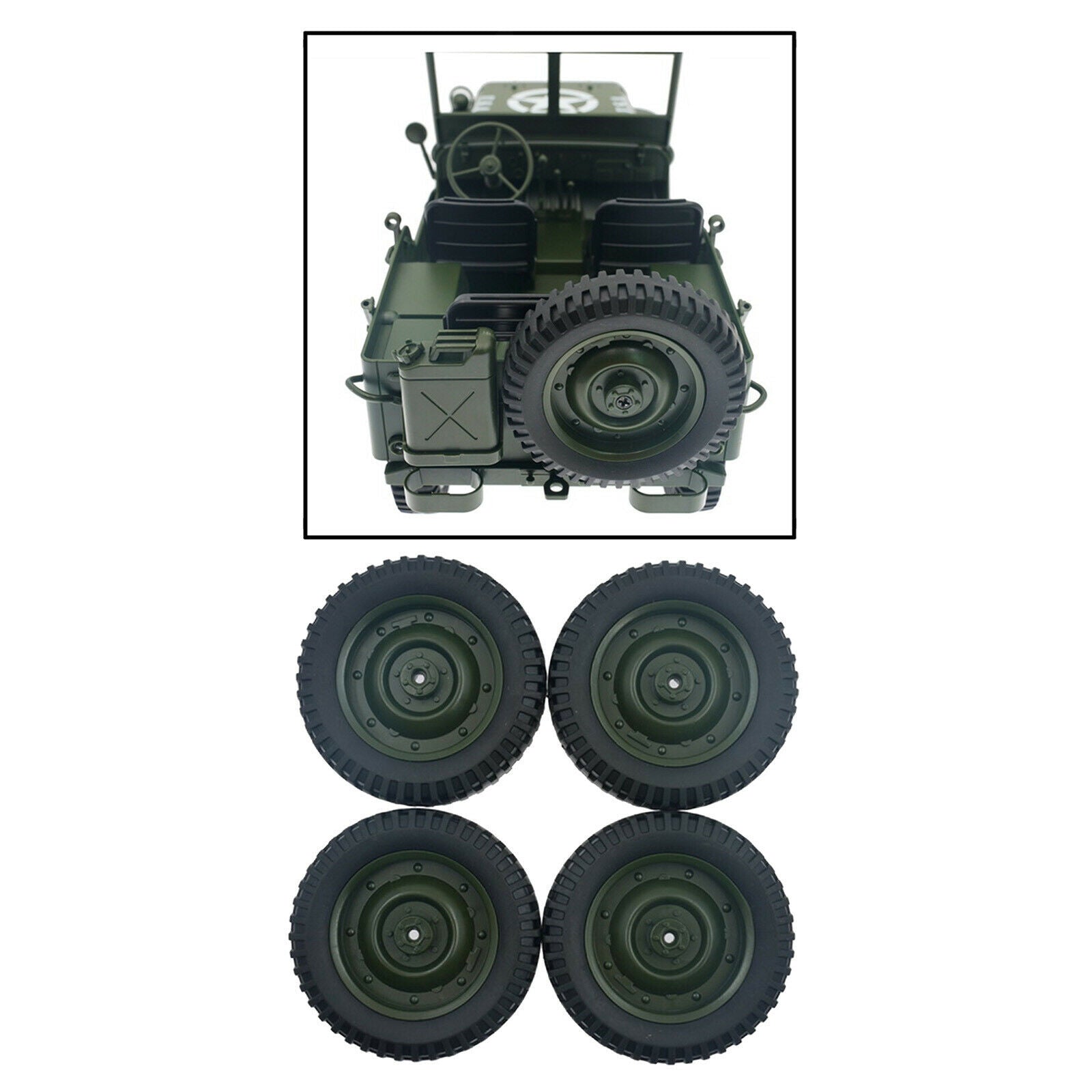 4pcs RC Truck Car Tire for 1:16 WPL C14 C24 C34  Turcks DIY Accessory