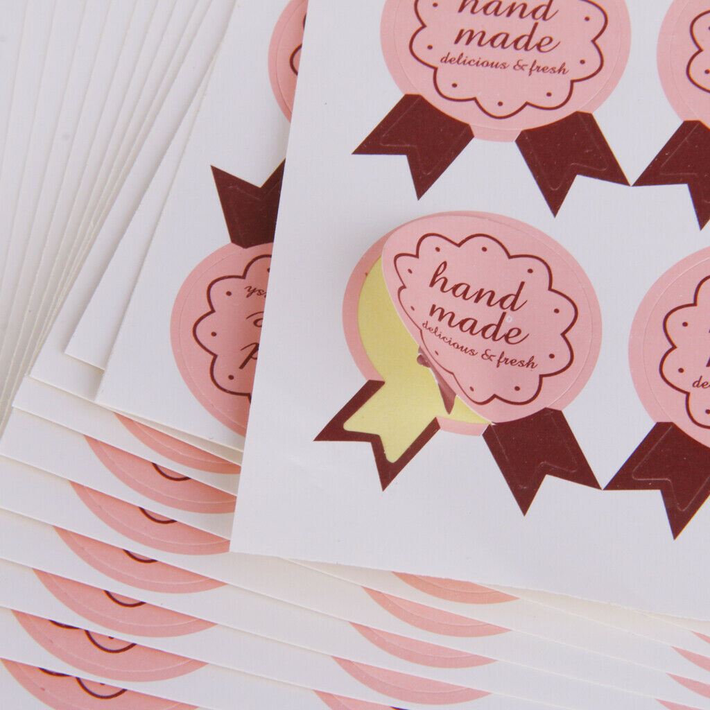 20pcs Sheets "handmade" Favor Gift Bag Stickers Labels Party Decor DIY