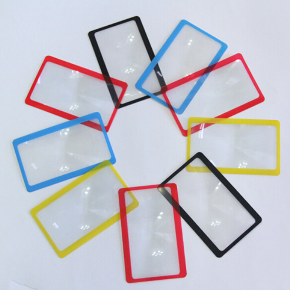 1x Credit Card Size Magnifier Reading Magnifying Glasses Pocket Magnifi.l8