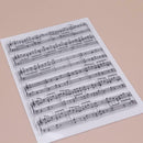 DIY Crafts Music Backdrop Scrapbooking Mould Silicone Clear Stamp for Paper Card