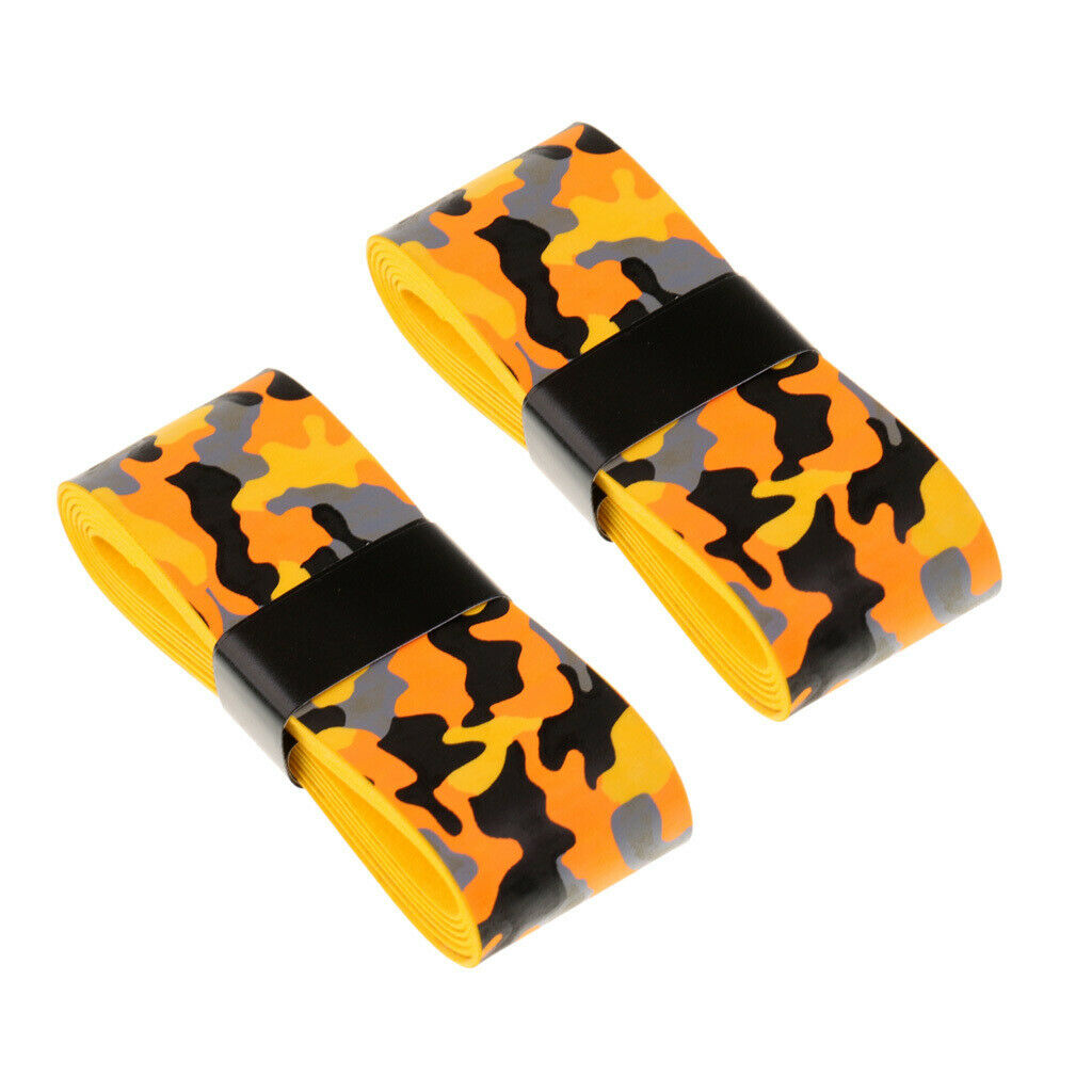 Anti-slip Squash/ Tennis Bat Overgrip Racket Grip Tape Yellow and Orange