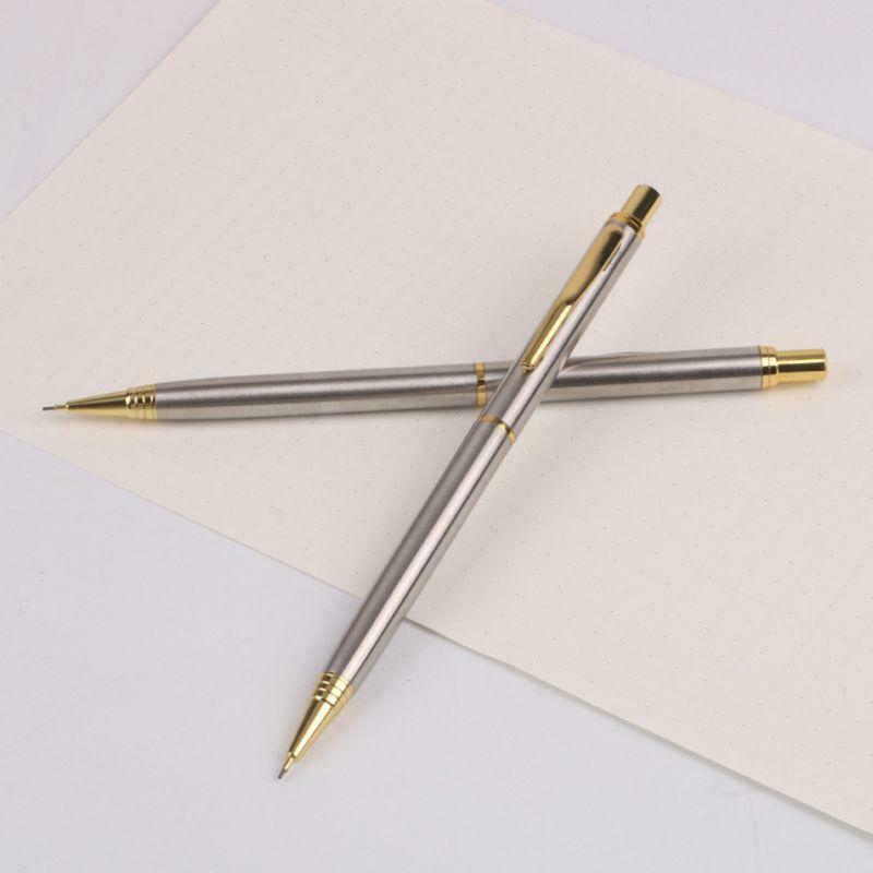 0.5mm Commercial Metal Ballpoint Pen Mechanical Pencil Automatic Pens Writing