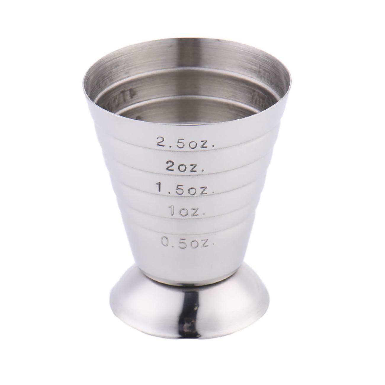 75ml Metal Measure Cup Drink Tool Shot Ounce Jigger Bar Mixed Cocktail Beaker