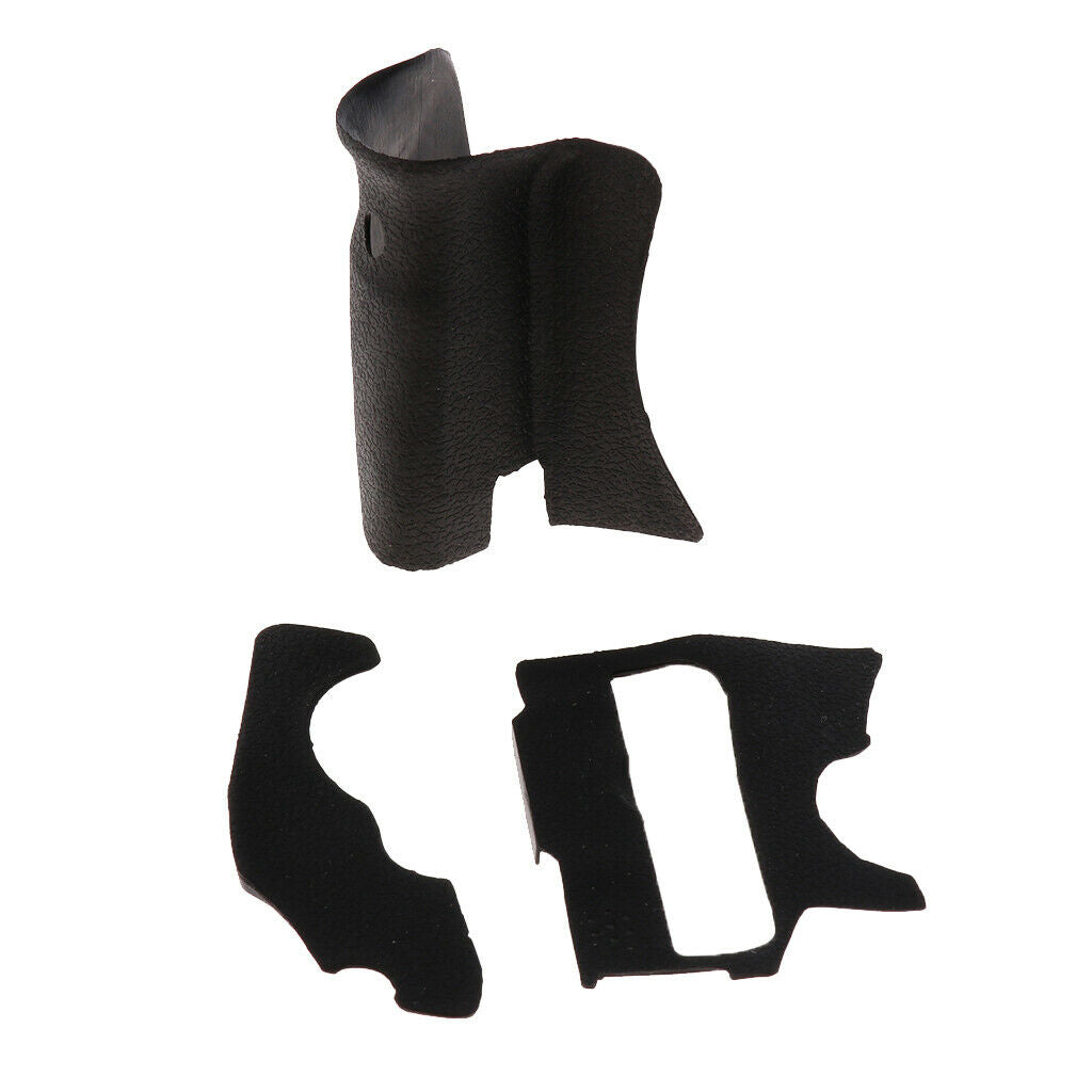 Set of 3 Durable Grip Rubber Unit for Canon 60D DSLR Cam Rubber Replacement New