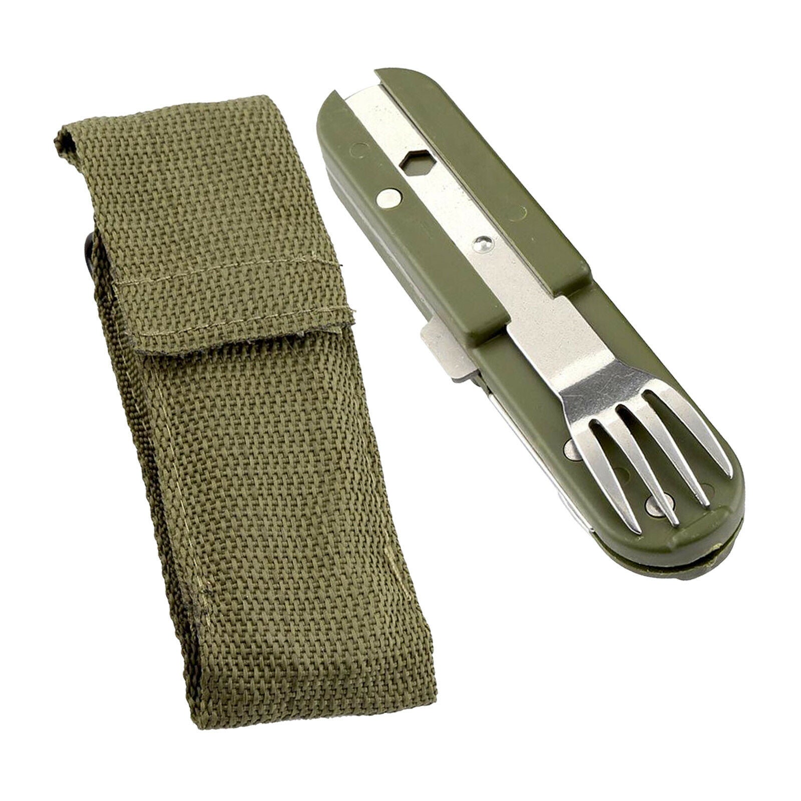 4 in 1 Multi Functional Camping Tableware Set Cookware Spoon Fork Outdoor Picnic