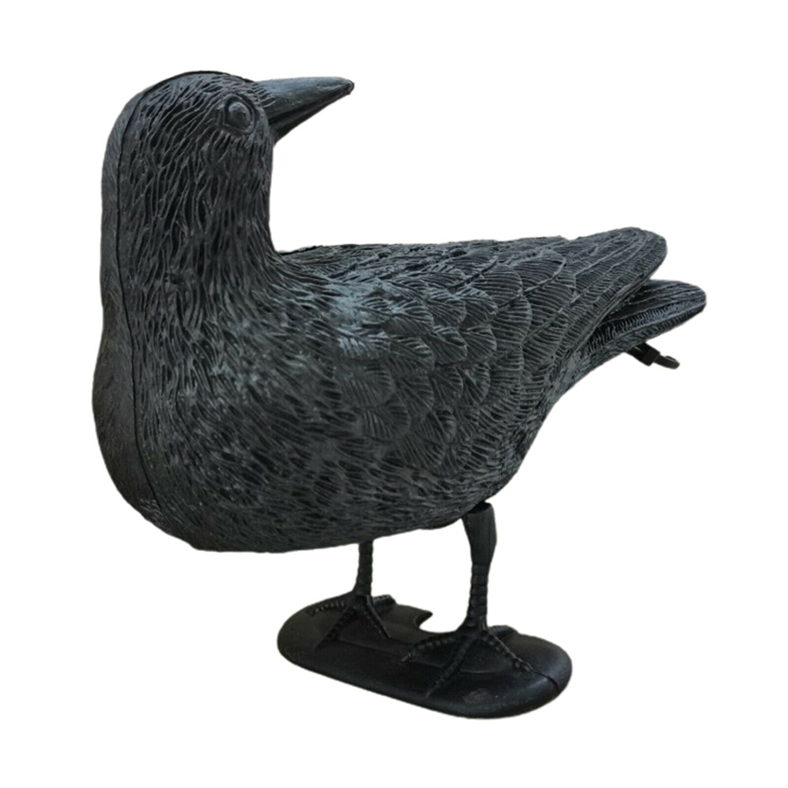Hard Plastic Crow Decoy Garden Pest Deterrent Raven Pigeon Hunting Decoy
