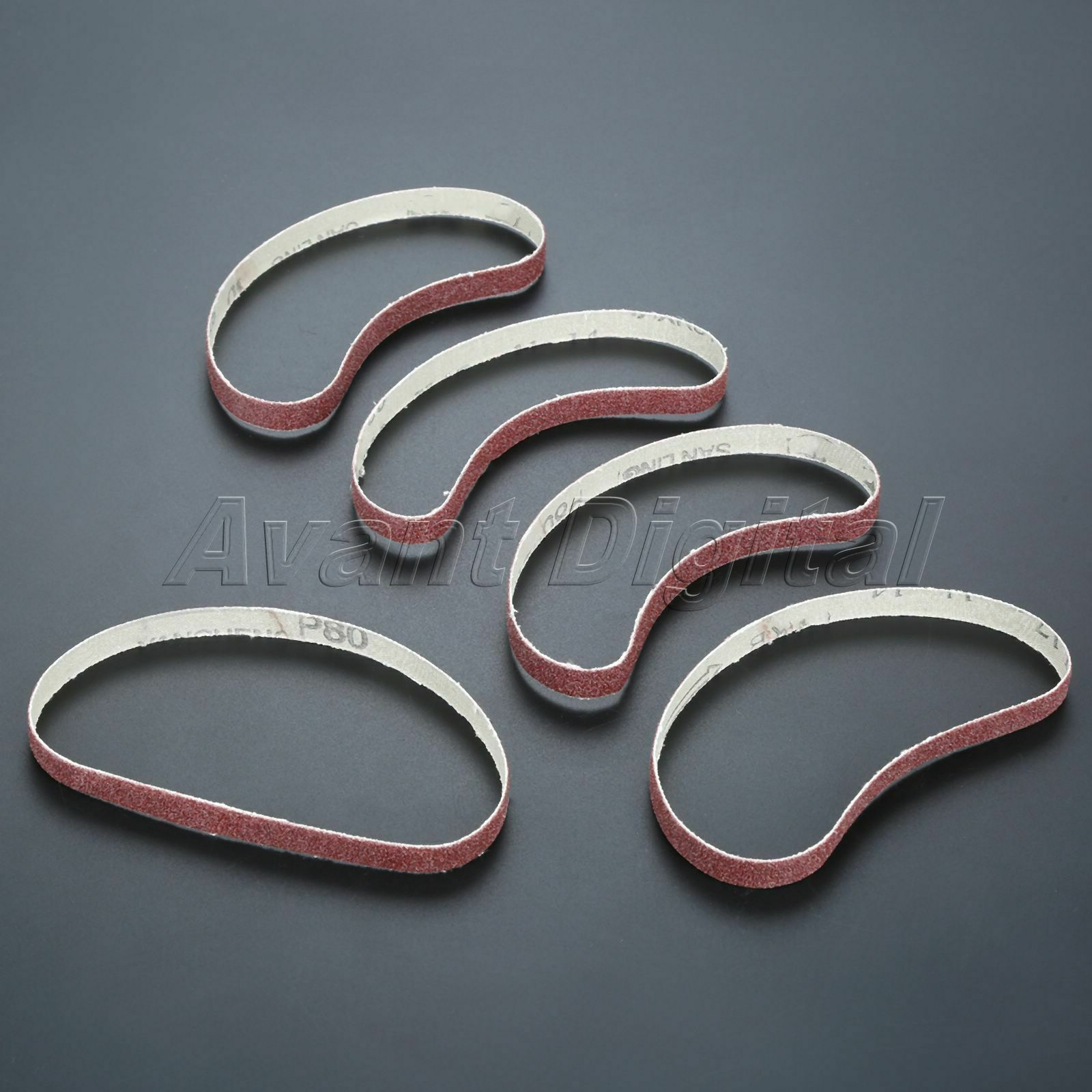 80# Grit Sanding Abrasive Belts Sander Sharpening Polishing Grinding Tool 5pcs