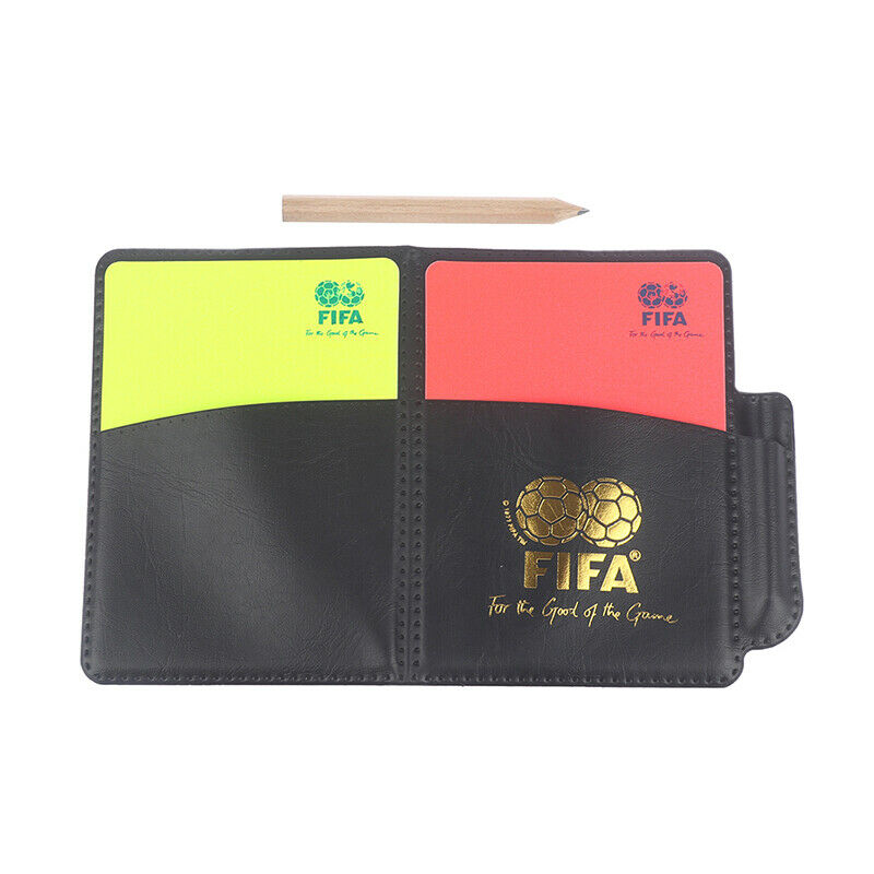 Sport Football Soccer Referee Wallet Notebook with Red Card And Yellow CardA KX
