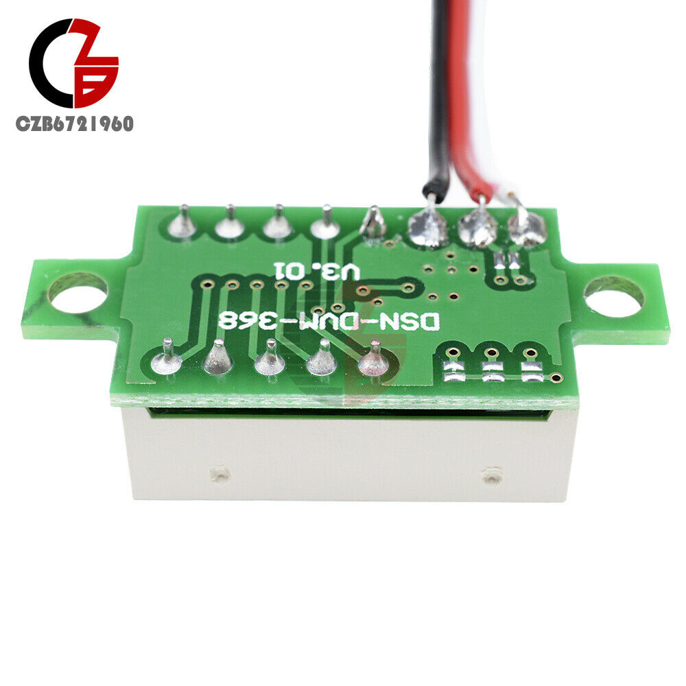 5PCS DC 0-30V 3-Wires 0.36 inch LED Panel Voltage Meter 3Digit Display Voltmeter